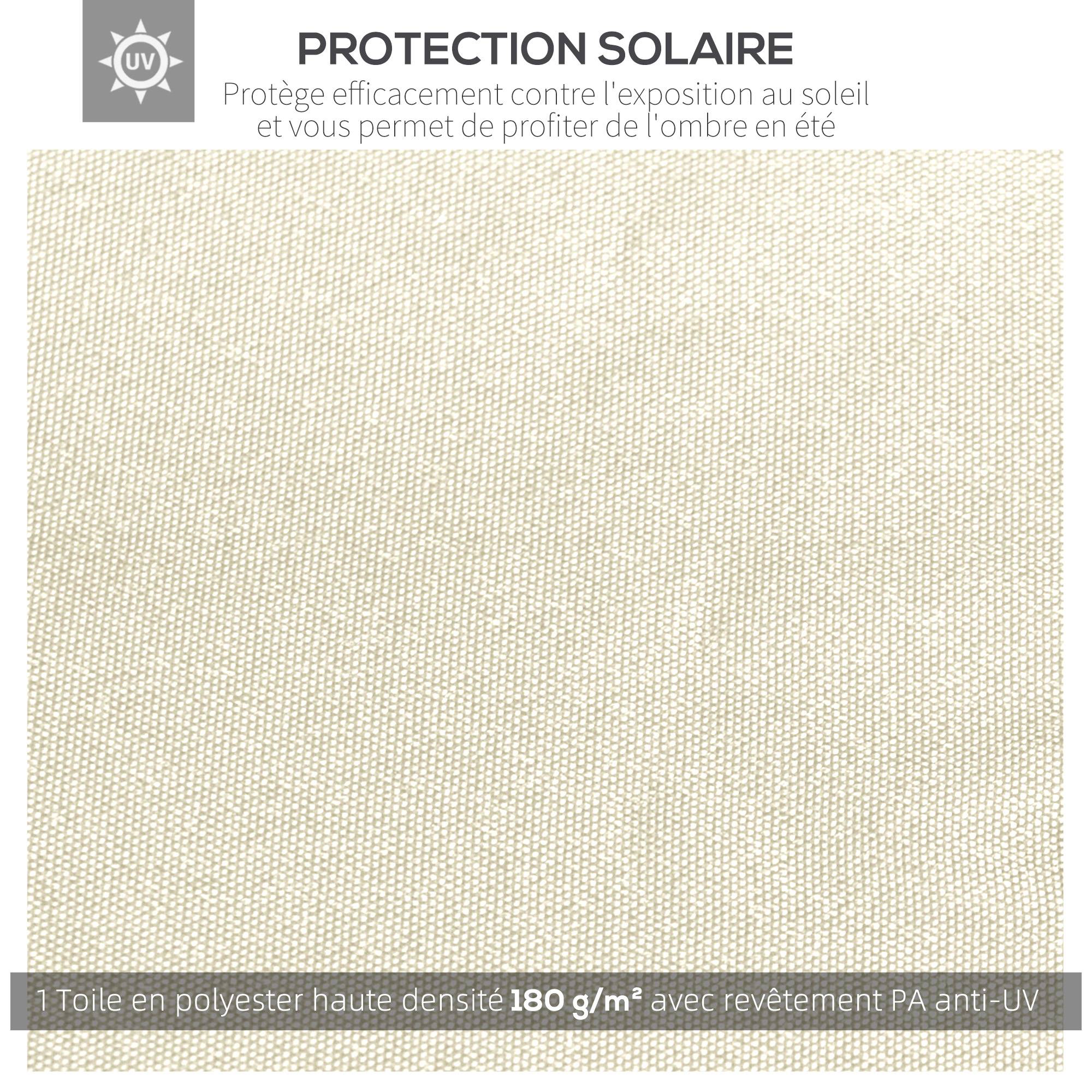 ComfortXL - Toile rechange tonnelle polyester jardin remplacement double toit 298x295 crème - ComfortXL Outdoor Living - Image 6