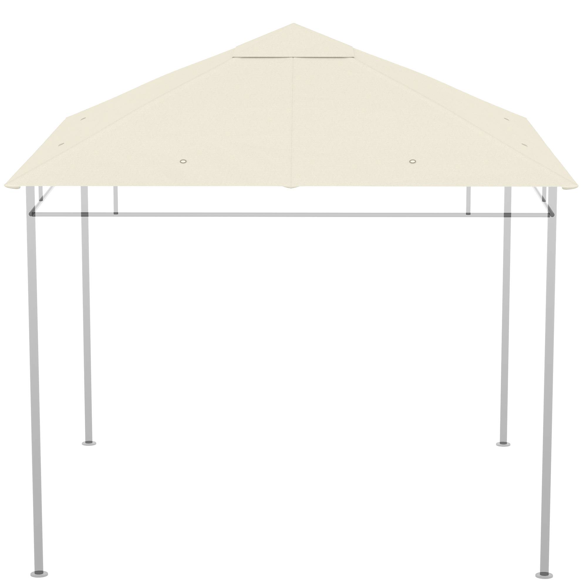 ComfortXL - Toile rechange tonnelle polyester jardin remplacement double toit 298x295 crème - ComfortXL Outdoor Living - Image 2