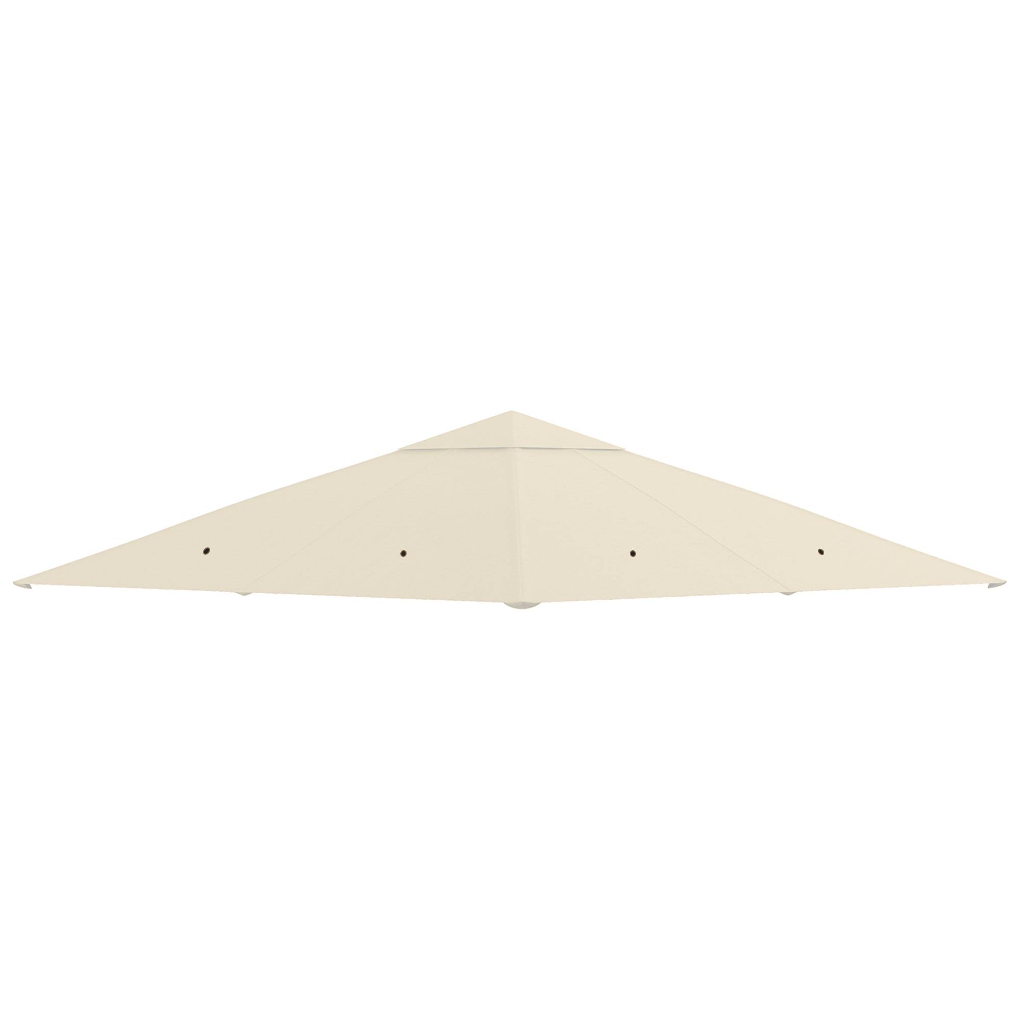 ComfortXL - Toile rechange tonnelle polyester jardin remplacement double toit 298x295 crème - ComfortXL Outdoor Living - Image 1