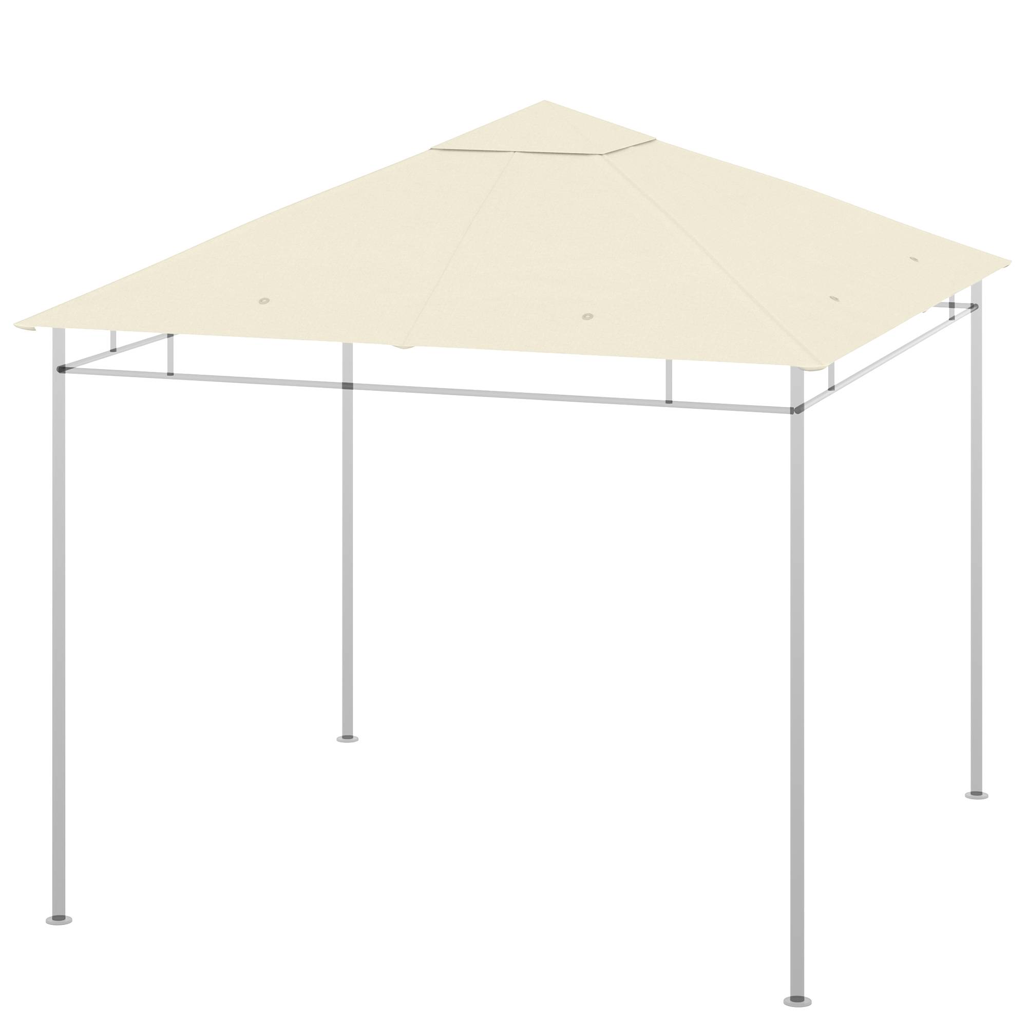 ComfortXL - Toile rechange tonnelle polyester jardin remplacement double toit 298x295 crème - ComfortXL Outdoor Living - Image 10