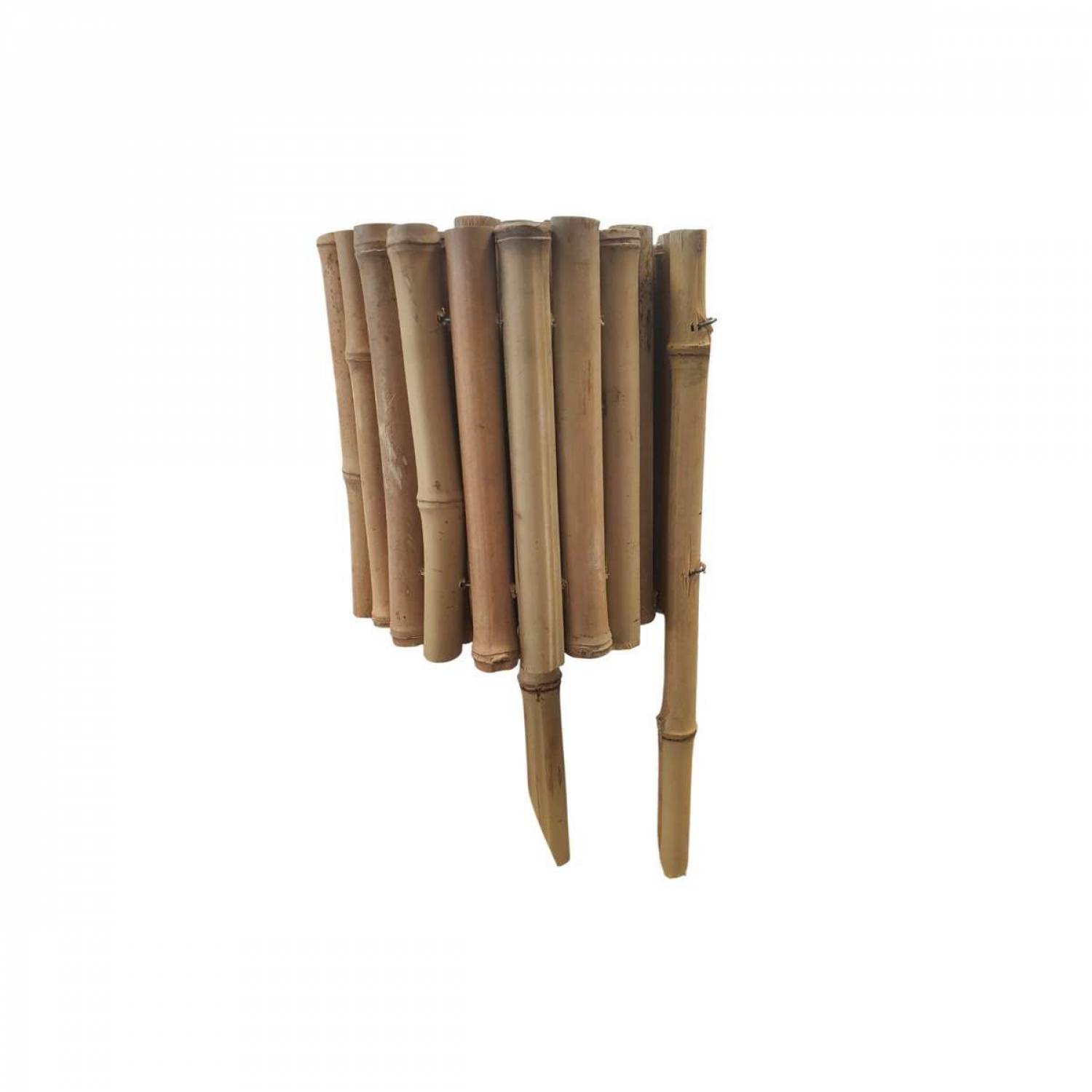 Linxor - Bordure à planter, clôture de jardin flexible en bambou - 100 x 20 cm - Bois clair - Linxor