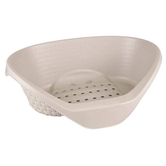 Panier aspect rotin 75 x 55 x 26 cm H gamme Nido couleur gris clair pour chien - Image 2