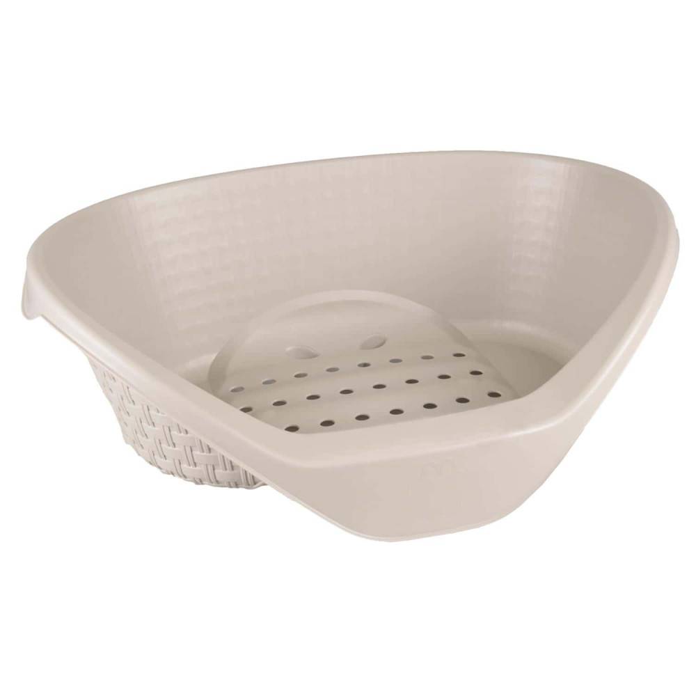 Panier aspect rotin 75 x 55 x 26 cm H  gamme Nido couleur gris clair pour chien - Imagen 2