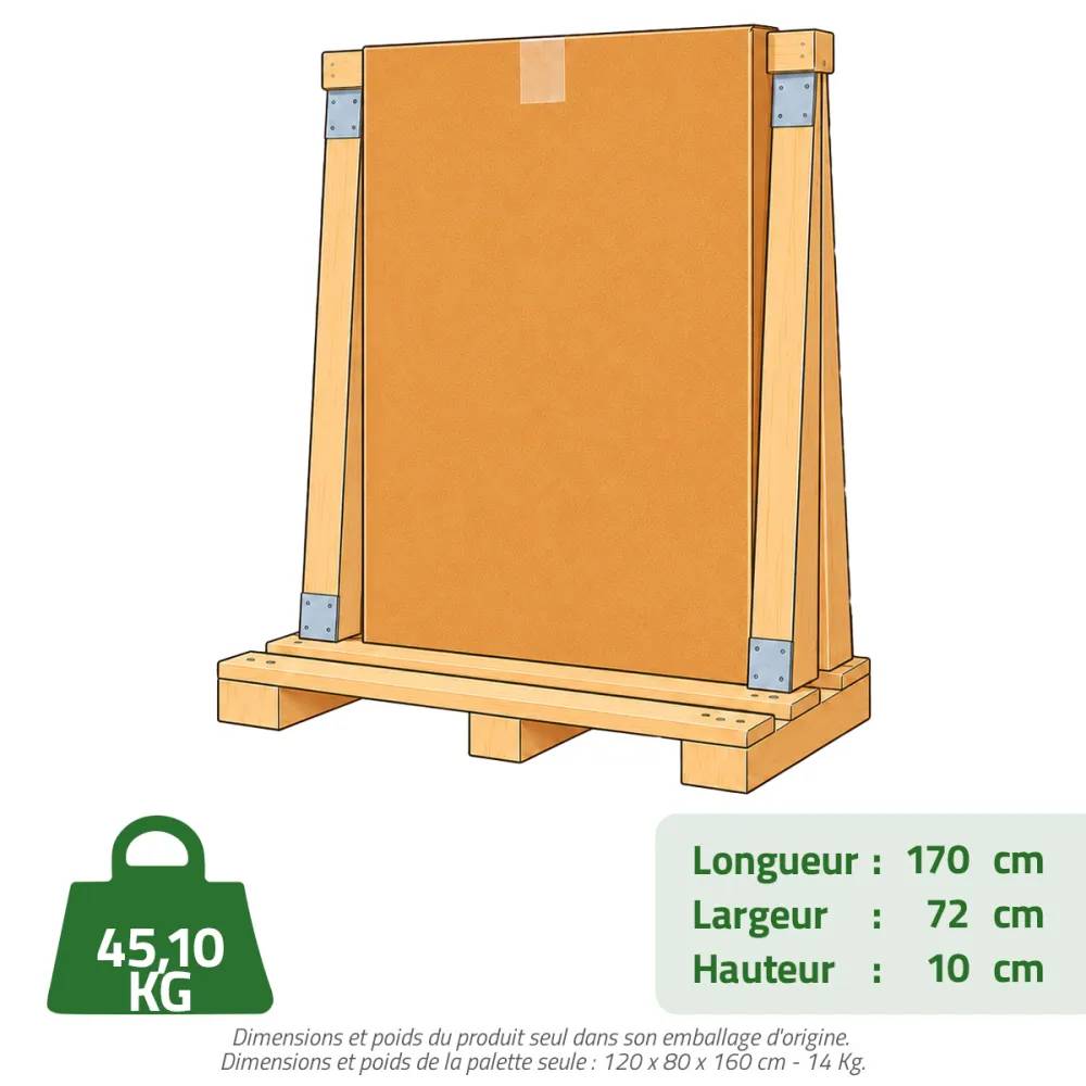 Table pique-nique en pin autoclave 160 cm avec bancs – 6 places - Image 10