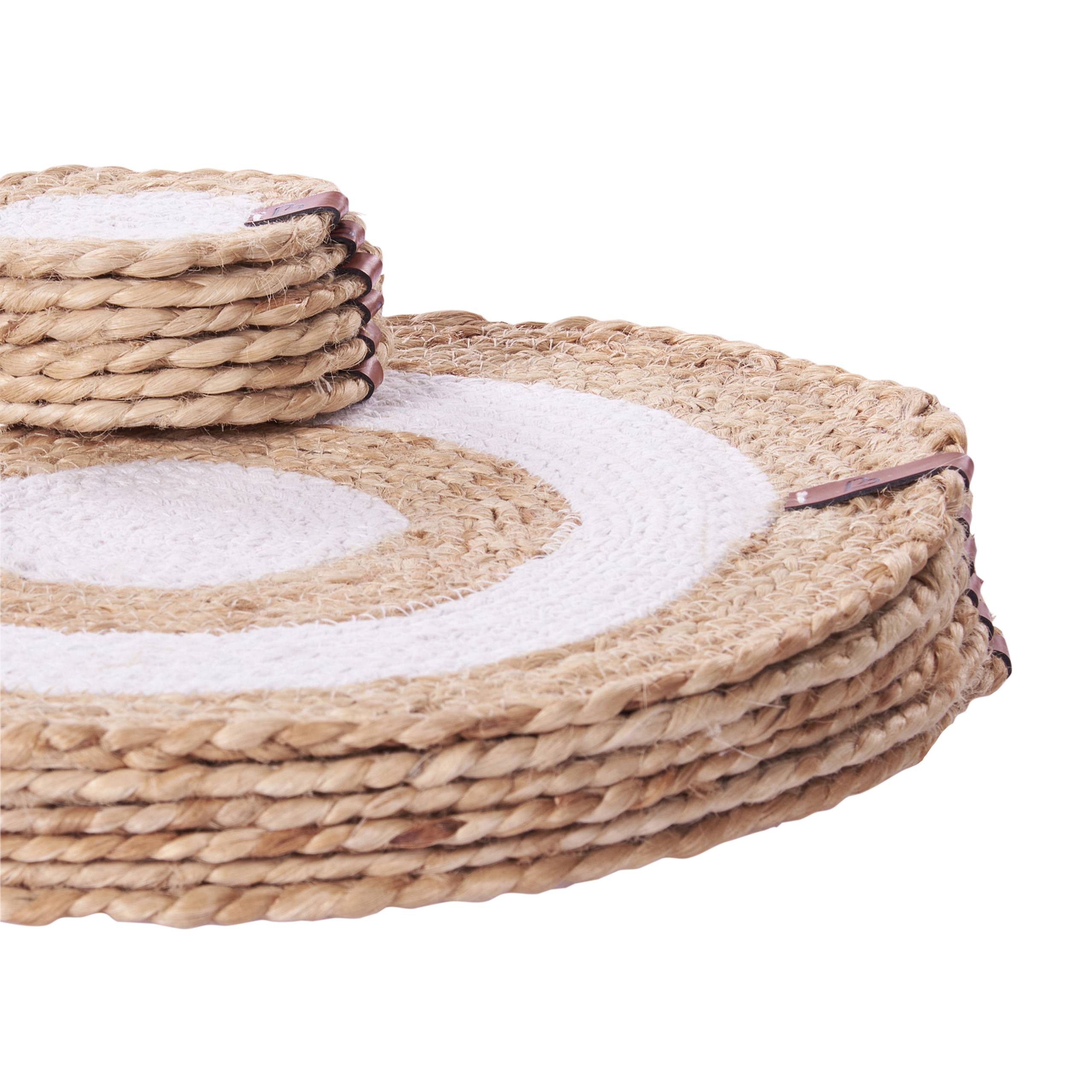 Beliani - Sets de table et sous-verres Jute Naturel TUMERIC - 10x10x0.8- Beliani - Image 6