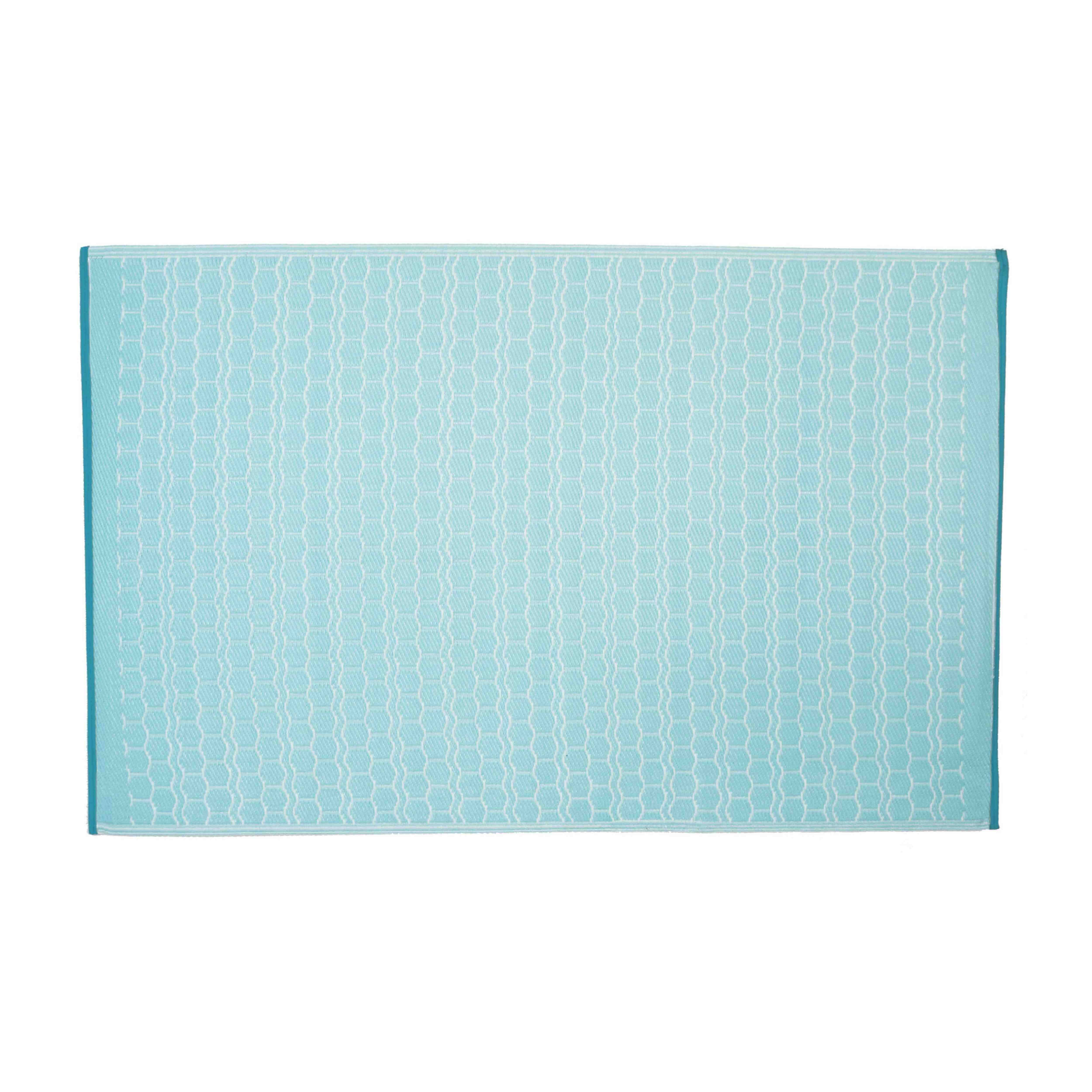 Oviala - Tapis d'extérieur pvc bleu 180 x 120 cm - Oviala - Imagen 3