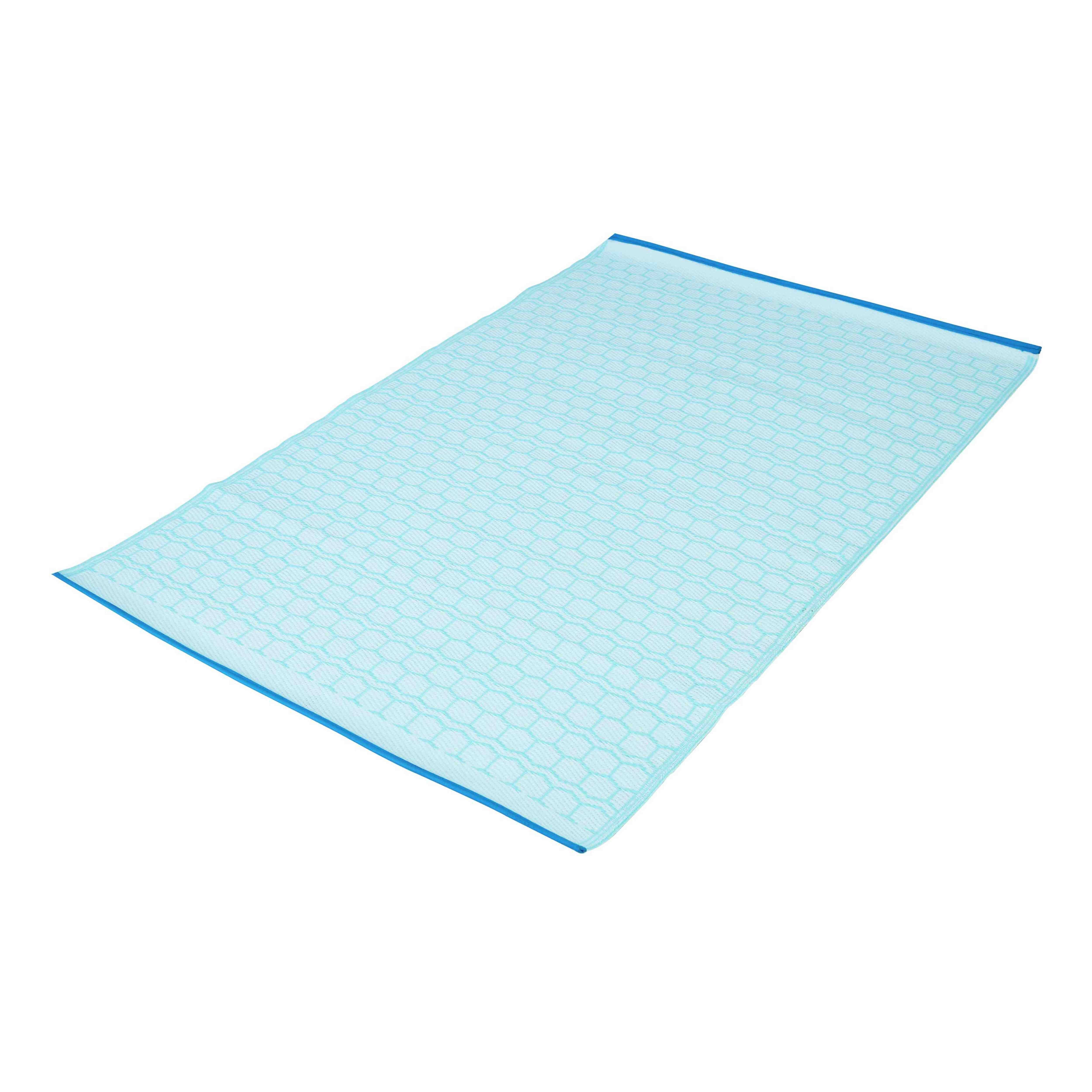 Oviala - Tapis d'extérieur pvc bleu 180 x 120 cm - Oviala - Imagen 2