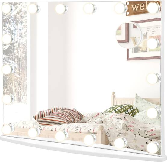 RELAX4LIFE Miroir Maquillage Rond LED | Éclairage 3 Couleurs & Luminosité Réglable | Miroir de RELAX4LIFE Miroir Maquillage Rond LED | Éclairage 3 Couleurs & Luminosité Réglable | Miroir de