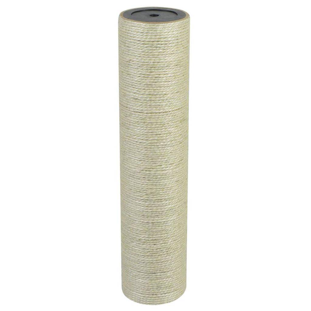 Arbre à chat griffoir grattoir niche jouet animaux peluché 8 x 35 cm 8 mm beige - Image 1