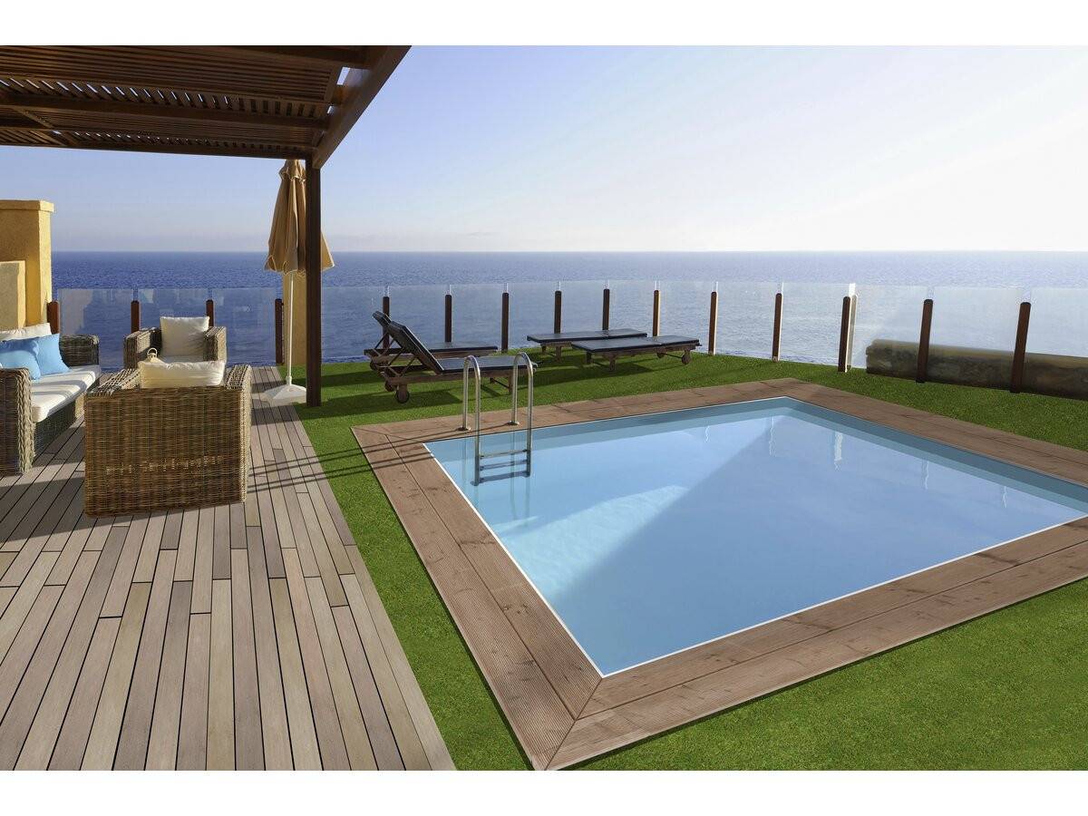Habitat Et Jardin - Piscine Bois Rectangle " Maldives " - 3.20 X 3.20 X 1.24 M -habitat Et Jardin - Image 2