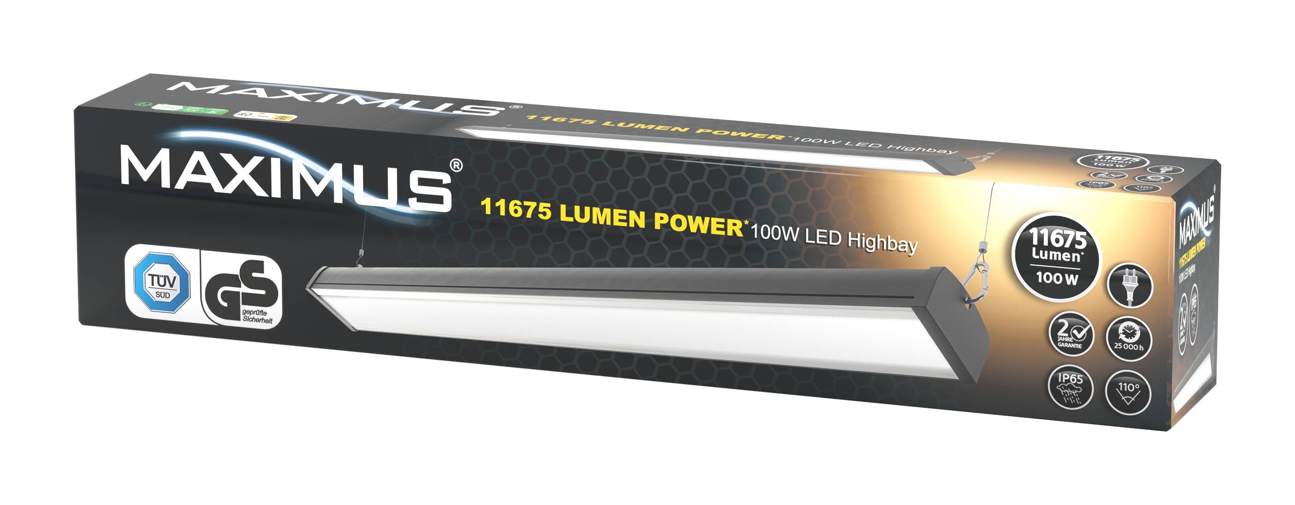 Maximus - Highbay rectangle Maximus M-HV-HBY-009 - 12000lm - Imagen 1