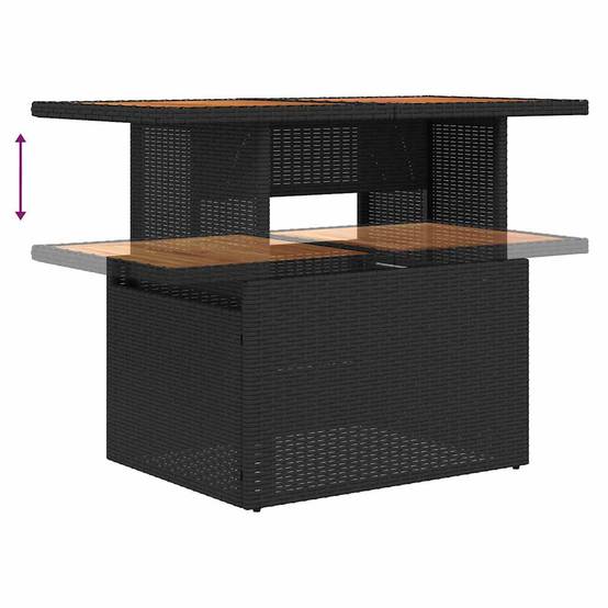 ComfortXL - Salon de Jardin Noir 4 Places Résine Tressée avec Rangements – ComfortXL Outdoor Living - Image 4