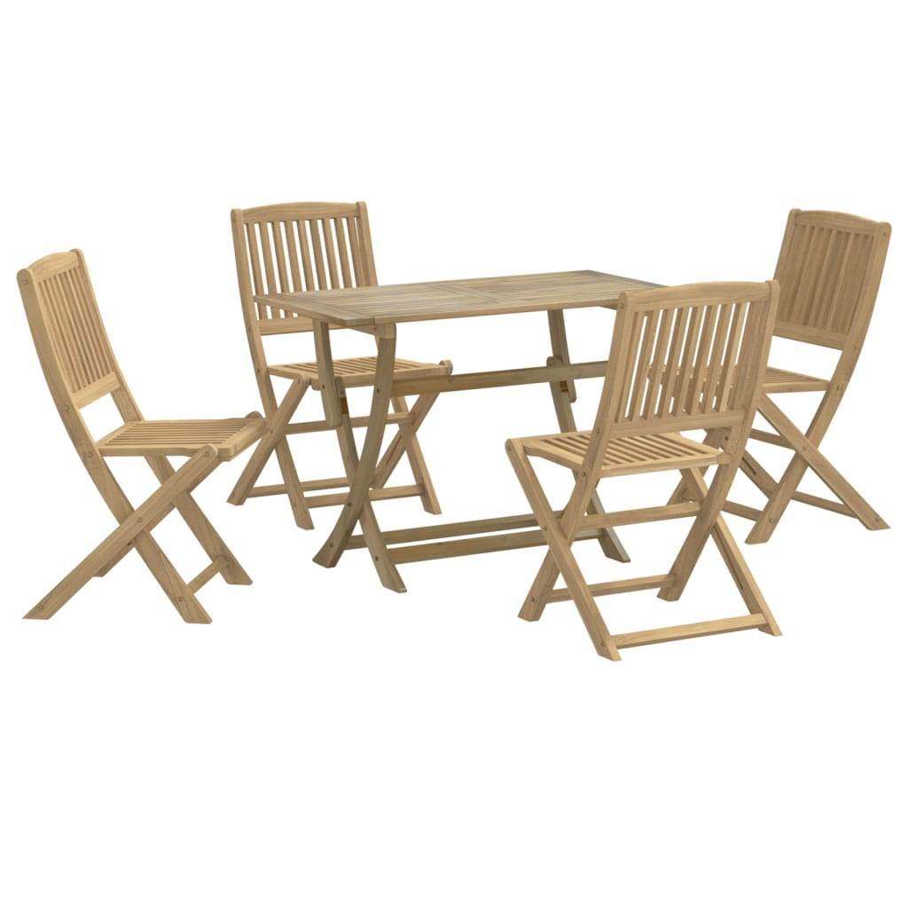 Maison Chic - Ensemble de 5 pcs table de jardin avec chaises - mobilier de jardin Bois d'acacia solide - Image 1