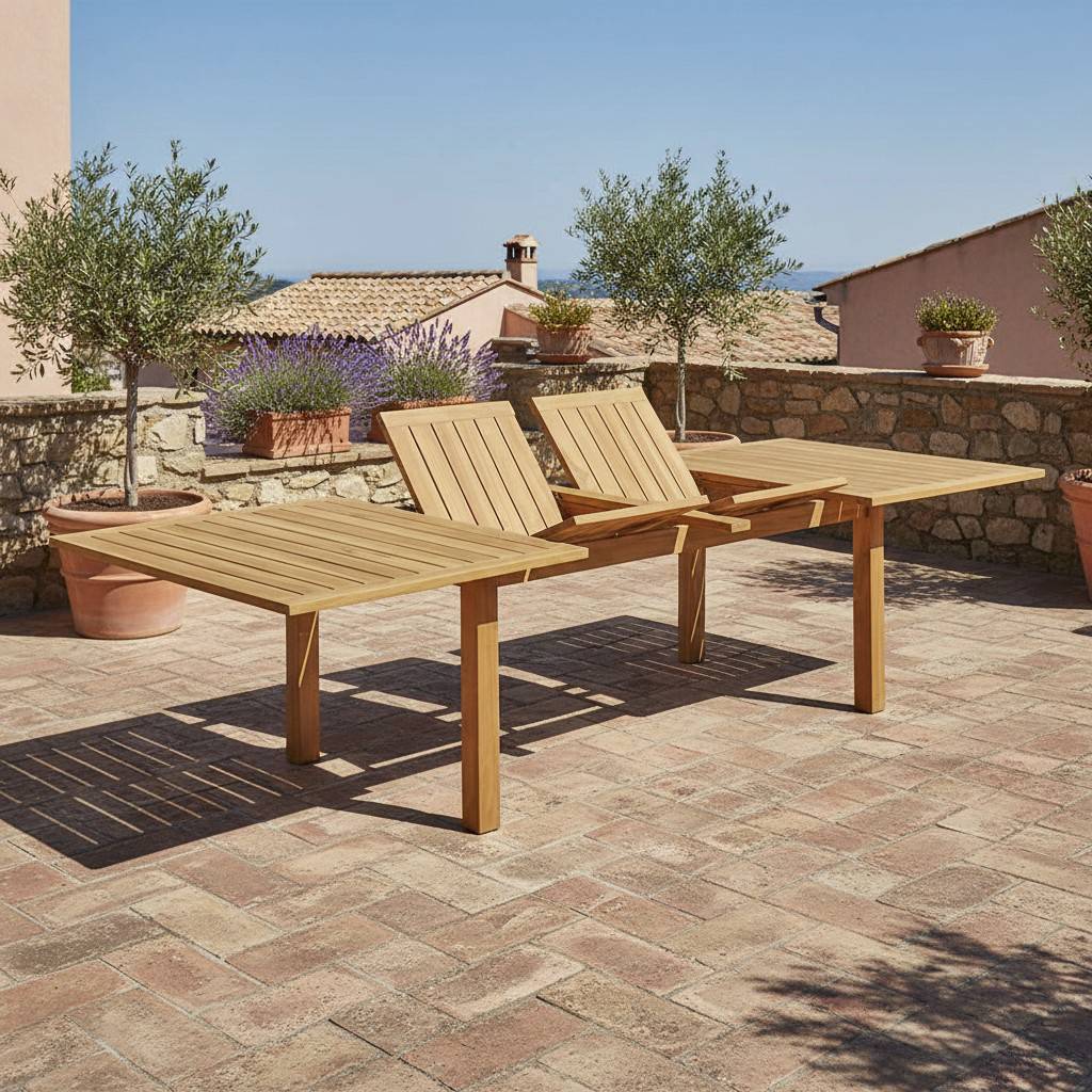 Teck'Attitude - Table extensible teck massif Constantine XL 190/290 x100 cm - TECK'Attitude - Imagen 2