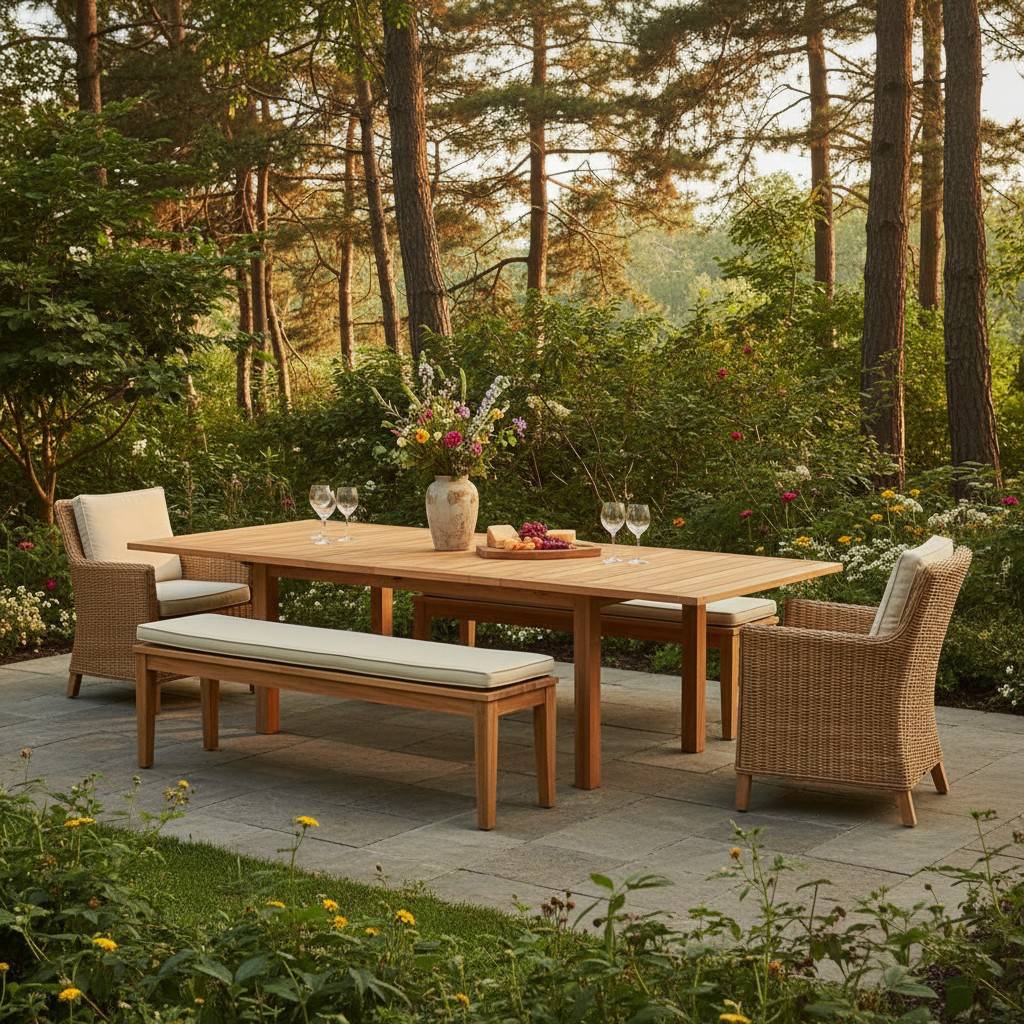 Teck'Attitude - Table extensible teck massif Constantine XL 190/290 x100 cm - TECK'Attitude - Imagen 9