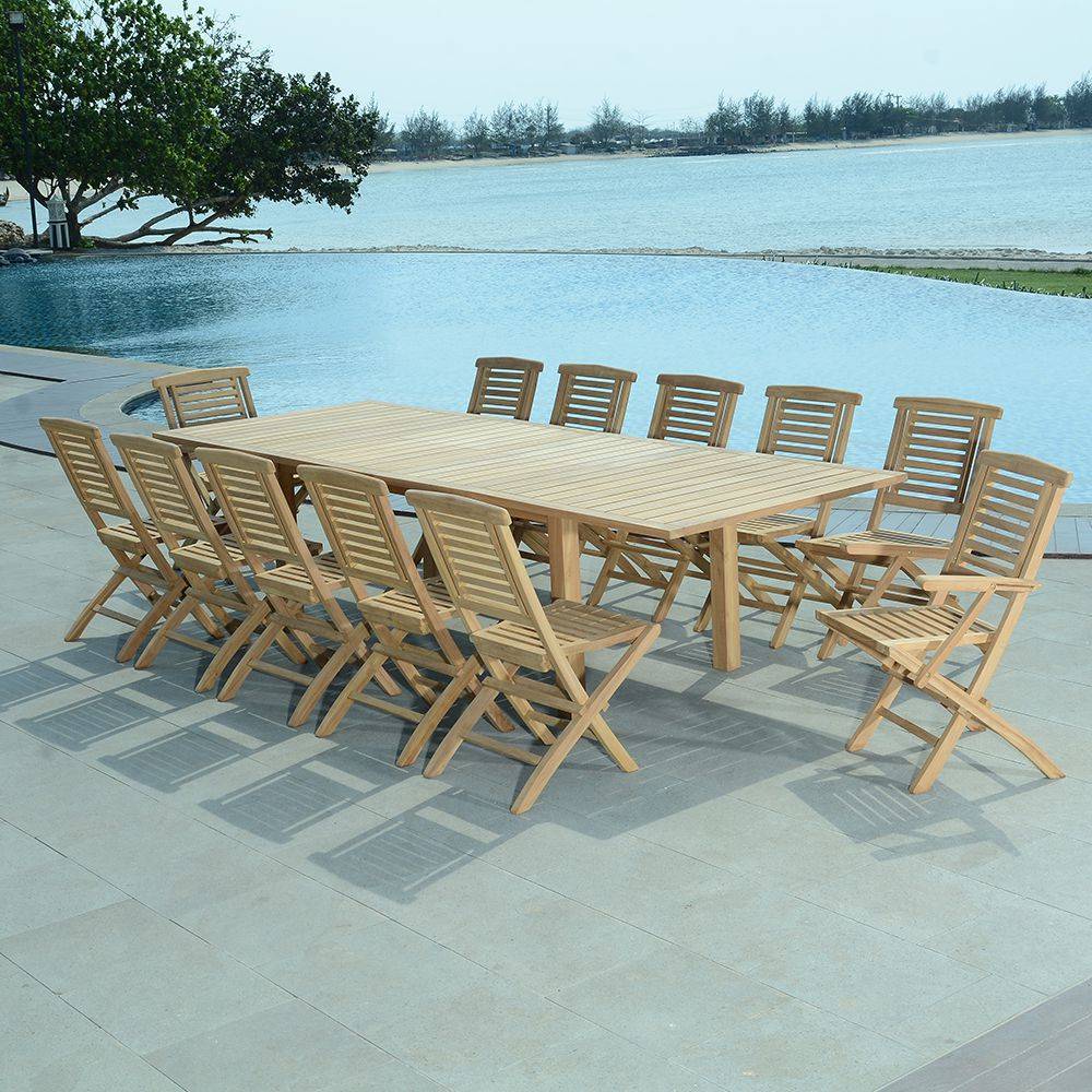 Table extensible teck massif Constantine XL 194/294 x110 cm - TECK'Attitude - Image 3