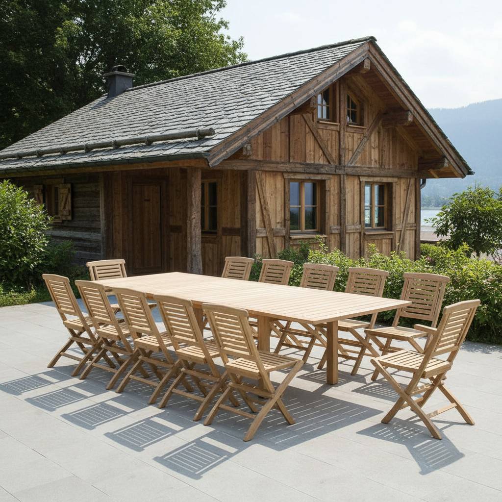 Teck'Attitude - Table extensible teck massif Constantine XL 190/290 x100 cm - TECK'Attitude - Imagen 7