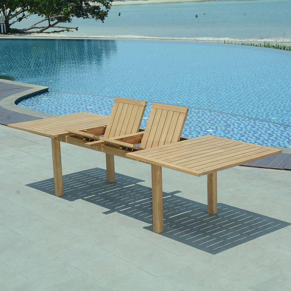 Table extensible teck massif Constantine XL 194/294 x110 cm - TECK'Attitude - Image 2