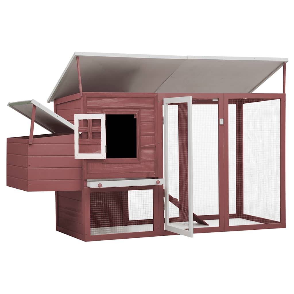 Vidaxl - Poulailler d'extérieur avec 1 nichoir Marron Bois vidaXL 170847 - Image 8