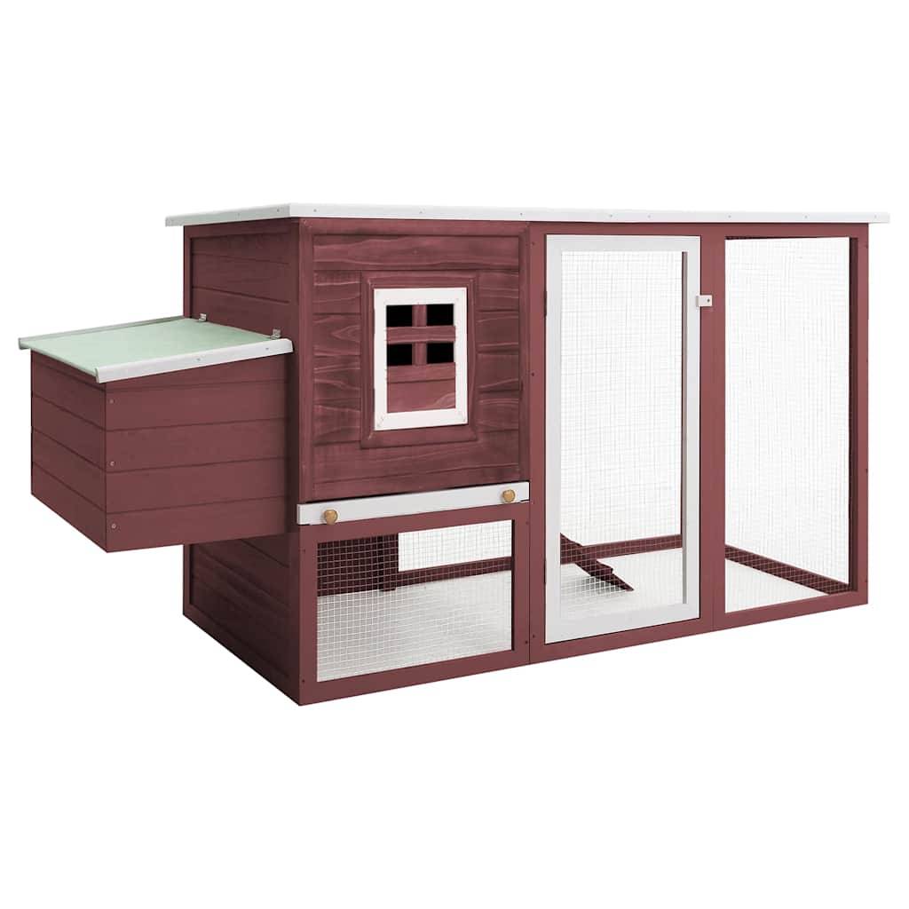 Vidaxl - Poulailler d'extérieur avec 1 nichoir Marron Bois vidaXL 170847 - Image 1