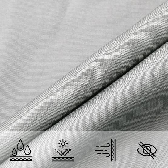 Voile d'ombrage - Voile solaire gris clair 3,6x3,6 m 100% polyester oxford - Image 8