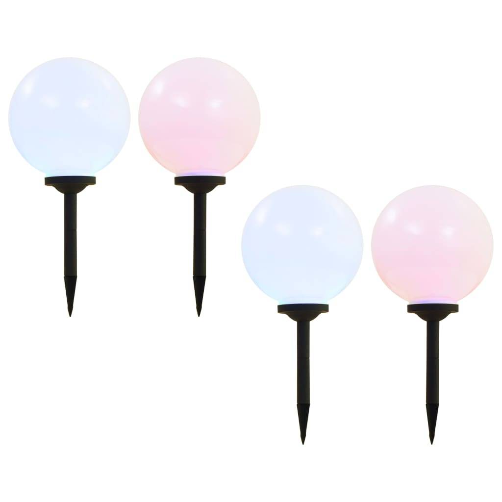 Lampe d'extérieur - Lampe de jardins solaires sphériques LED 4 pcs 30 cm RVB - Image 2