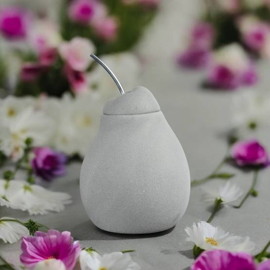Brûle Parfum Belle Hélène - Brûleur Fondant Parfumé – Diffuseur Huile Essentielle – Bougeoir en Ciment - Haut: 12 cm - Zen'Arôme - Image 1