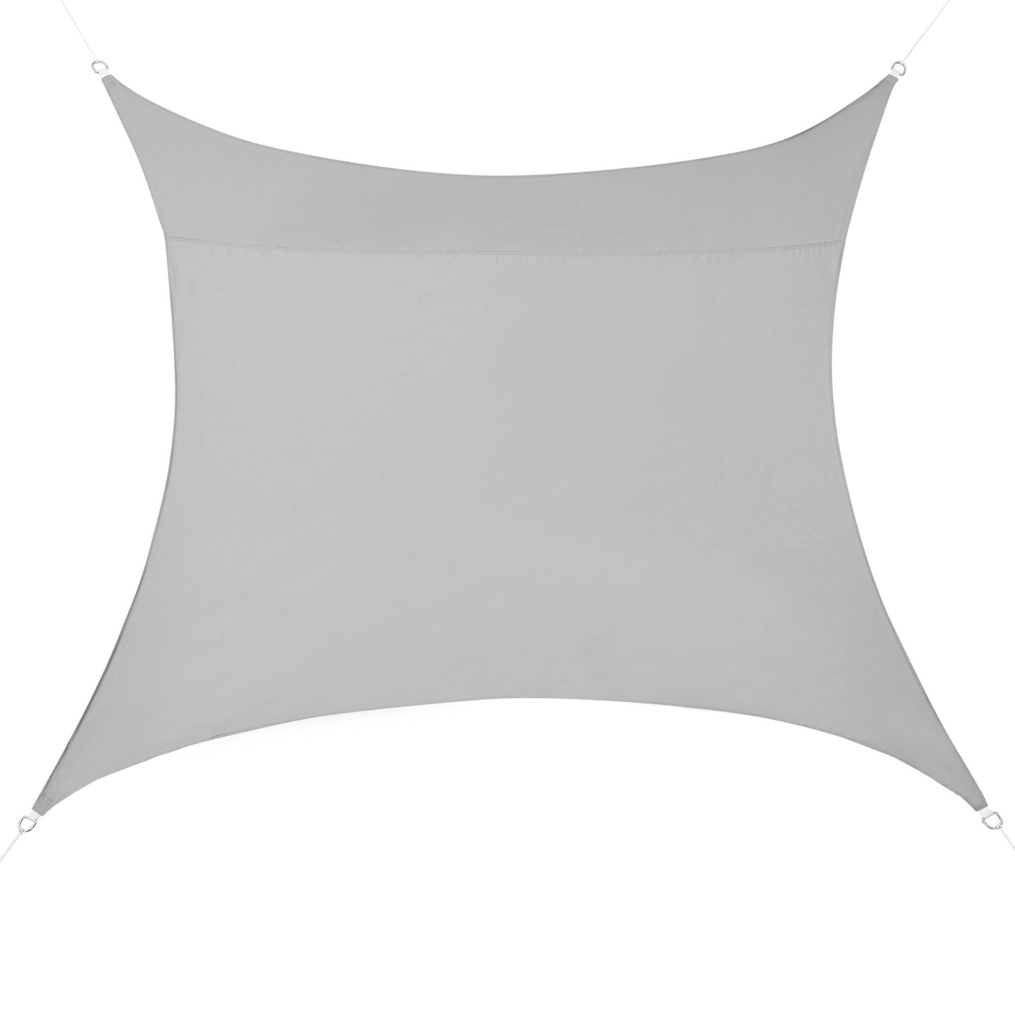 Helloshop26 - Voile toile d'ombrage de protection polyester polyuréthane carré 2x2 m gris clair - Imagen 1