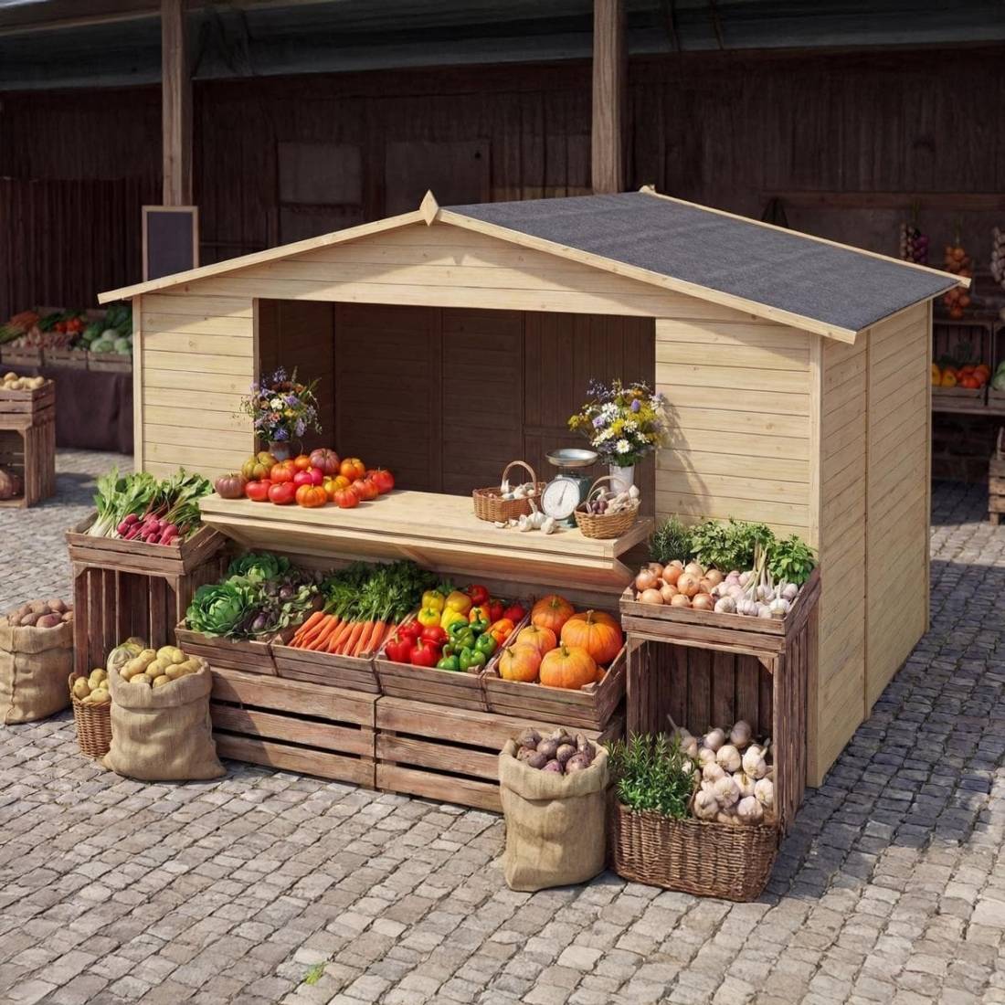 Altanka - Kiosque/ stand de marché/ de vente 9.42 m2 - 3.11x3.03 m - 19 mm - DOM607 - ALTANKA - Imagen 1