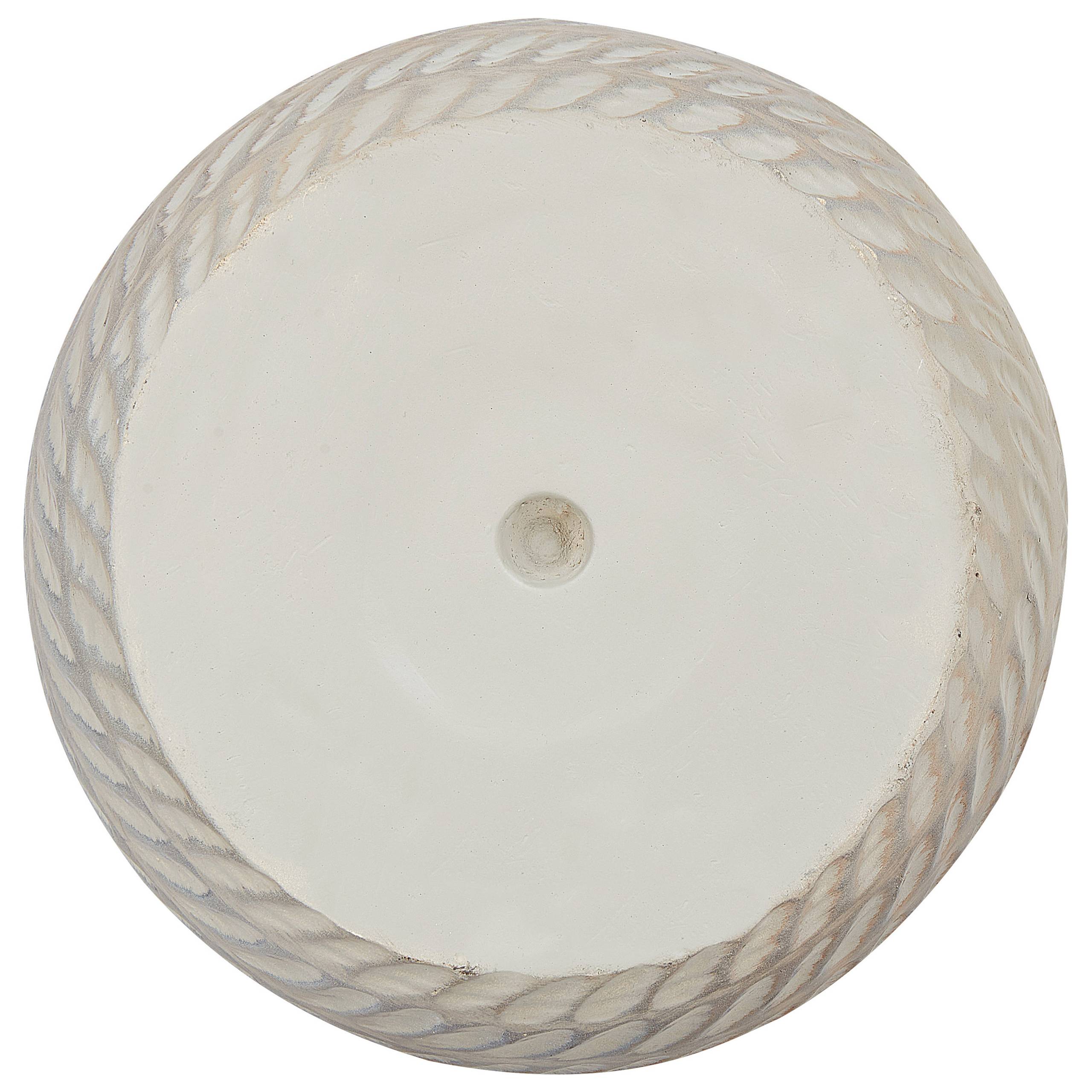 Beliani - Pot de Fleurs Suspendu Taupe en Fibre d'Argile ⌀ 20 cm Motif Gaufré Rond avec Corde de Jute Jardinière - Imagen 6