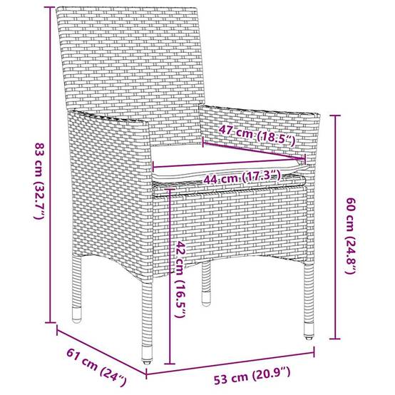 Salon de jardin 2 personnes Résine tressée avec coussins pour Balcon Gris clair – ComfortXL Outdoor Living - Image 8