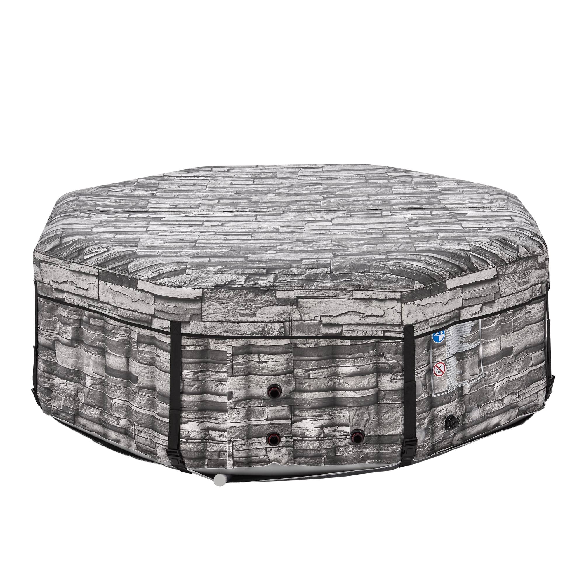 Casa.Pro - Spa gonflable Carosino pour 5 personnes aspect pierre gris pro.tec - Imagen 6