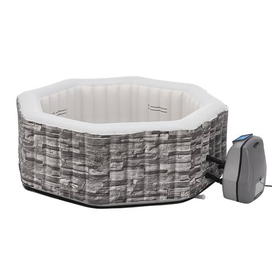 Casa.Pro - Spa gonflable Carosino pour 5 personnes aspect pierre gris pro.tec - Imagen 4
