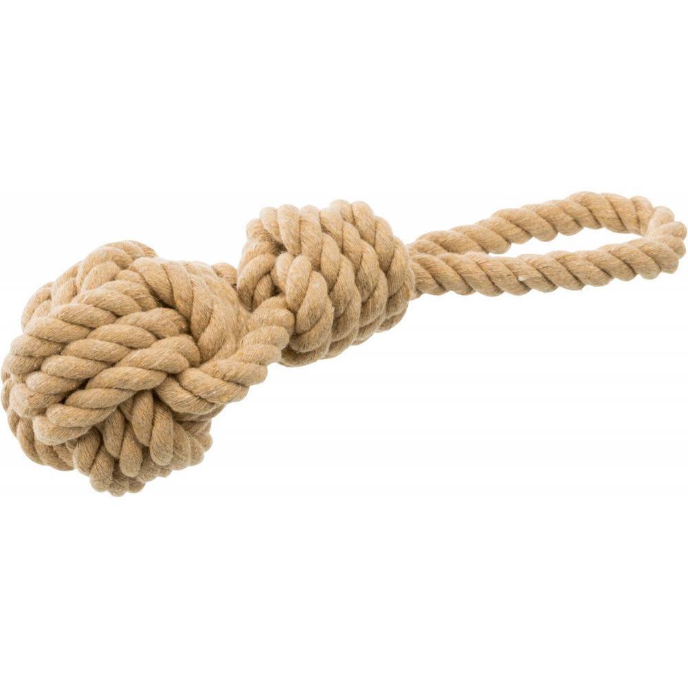 Trixie - Corde de jeu avec balle tressée diametre 7 long 20 cm pour chiens - Imagen 1