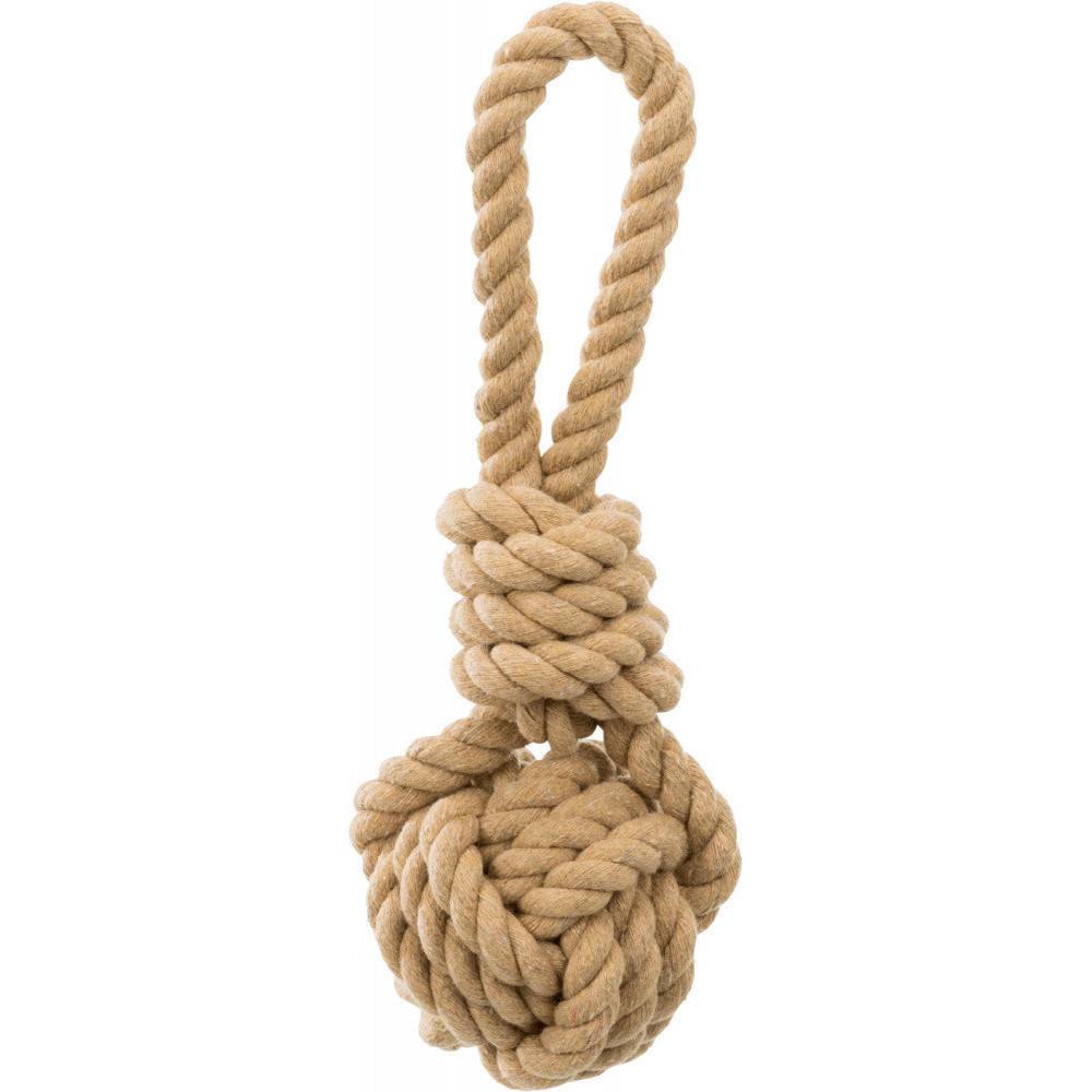 Trixie - Corde de jeu avec balle tressée diametre 7 long 20 cm pour chiens - Imagen 3