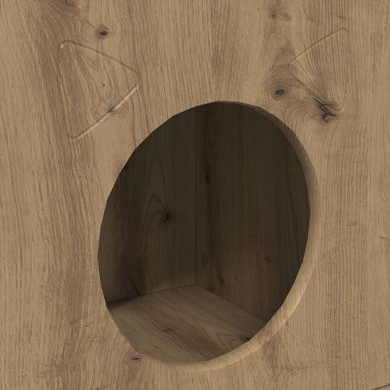 Grande Maison Chat Chêne Artisan Brun 72cm pour Grand Chat Naturel - ComfortXL Outdoor Living - Image 5