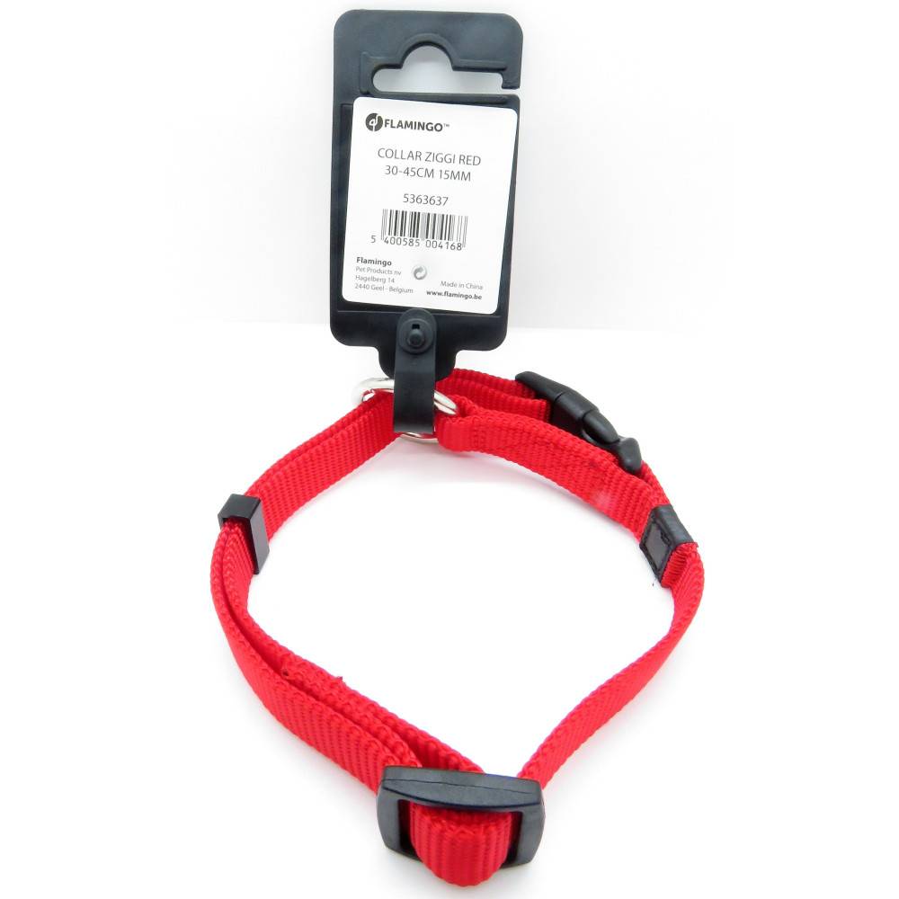 Flamingo - Collier Ziggi rouge 30 -45 cm. 15 MM . taille S. pour chien. - Imagen 4