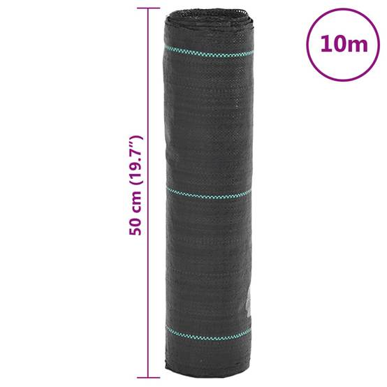 Toile de Paillage 60g/m² Anti-Mauvaises Herbes pour Jardin Potager Allée 0,5x10 m Noir - ComfortXL Outdoor Living - Image 8
