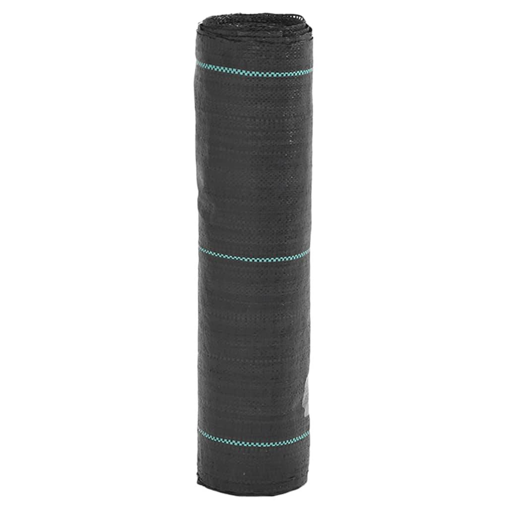 Toile de Paillage 60g/m² Anti-Mauvaises Herbes pour Jardin Potager Allée 0,5x10 m Noir - ComfortXL Outdoor Living - Image 1