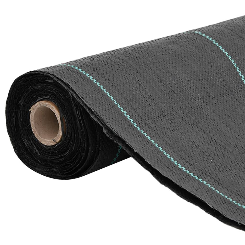 Toile de Paillage 60g/m² Anti-Mauvaises Herbes pour Jardin Potager Allée 0,5x10 m Noir - ComfortXL Outdoor Living - Image 2