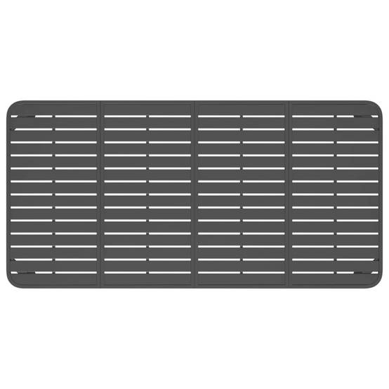 Grande Table de Jardin Familiale 200x100cm en Acier Anthracite, pour 8 à 10 Personnes, Design à Lattes – ComfortXL Outdoor Living - Image 5