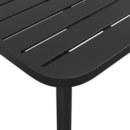 Grande Table de Jardin Familiale 200x100cm en Acier Anthracite, pour 8 à 10 Personnes, Design à Lattes – ComfortXL Outdoor Living - Image 6
