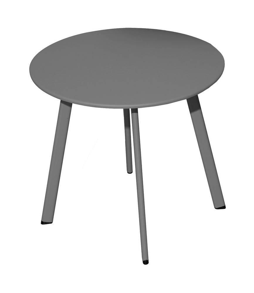 Proloisirs - Table basse de jardin Massaï ø 45 cm en acier époxy - graphite PROLOISIRS
