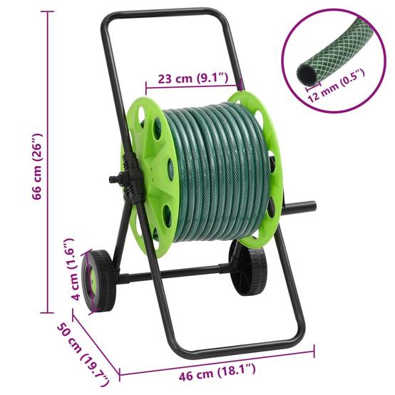 PANGIVO - Chariot enrouleur acier et PVC vert 46 x 50 x 66 cm - PANGIVO - Image 8