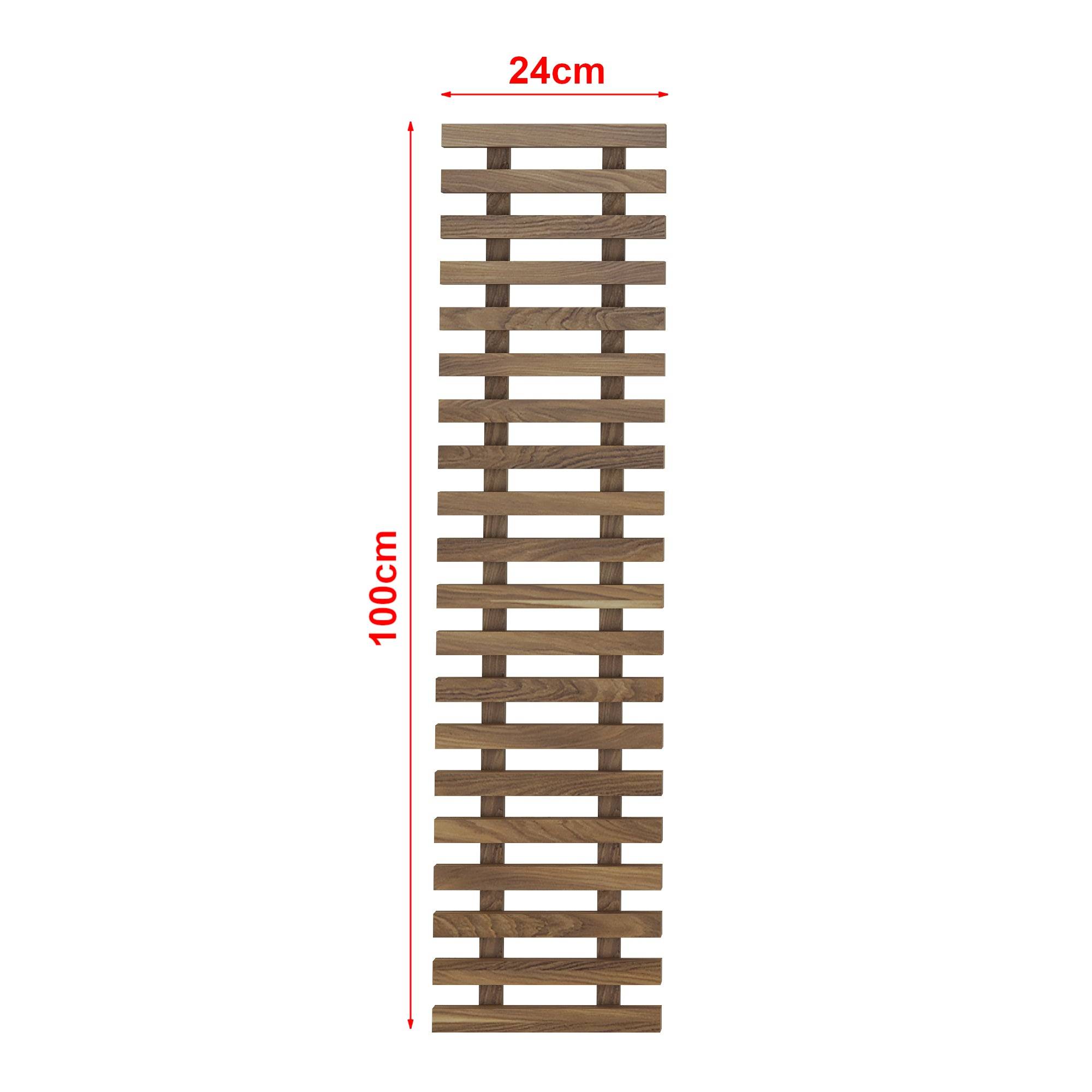 Helloshop26 - Support mural pour plantes pin 100 x 24 cm bois foncé - Imagen 3
