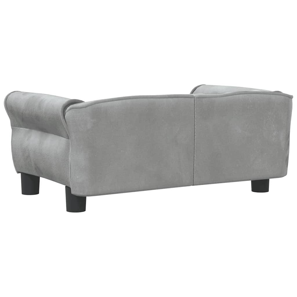 Vidaxl - Lit pour chien gris clair 70x45x30 cm velours vidaXL 171825 - Imagen 6