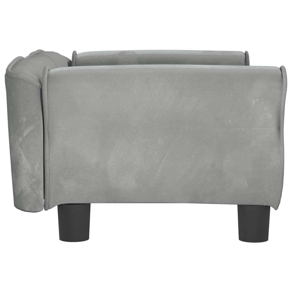 Vidaxl - Lit pour chien gris clair 70x45x30 cm velours vidaXL 171825 - Imagen 5