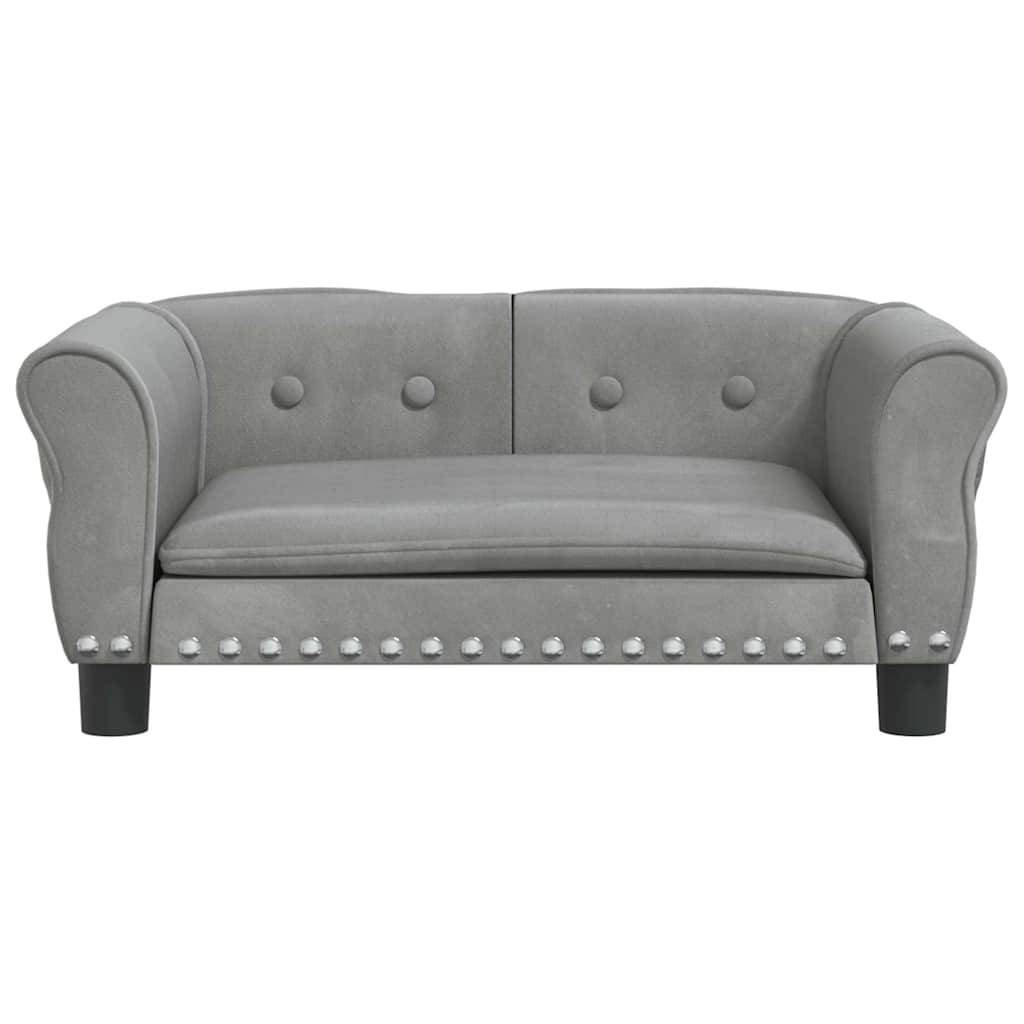 Vidaxl - Lit pour chien gris clair 70x45x30 cm velours vidaXL 171825 - Imagen 4