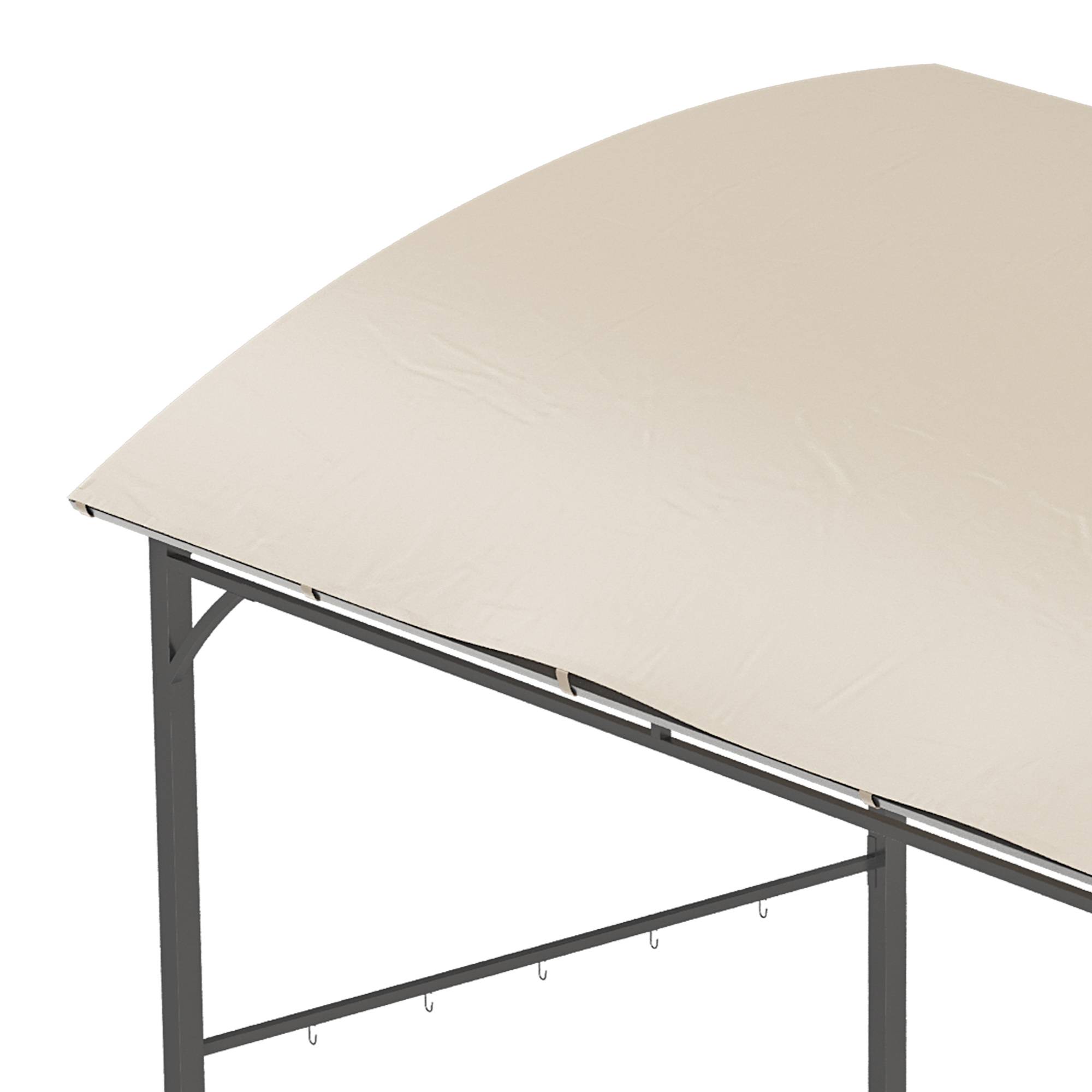 Abri barbecue acier polyester pour jardin protection UV avec crochets beige 215x150cm - ComfortXL Outdoor Living - Image 7