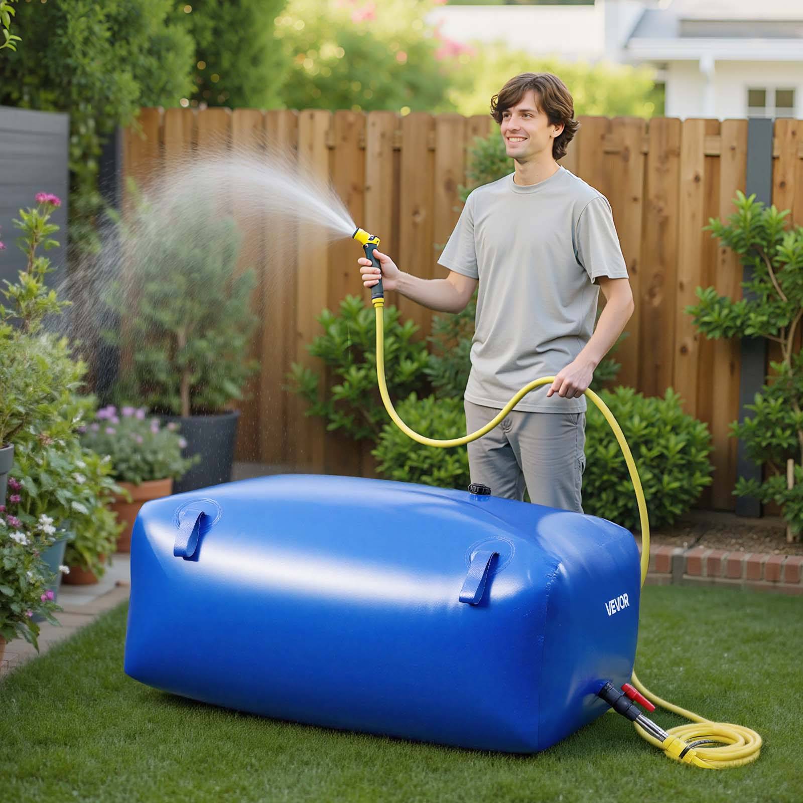 Vevor - VEVOR Réservoir d'Eau Souple Vessie de Stockage Eau Pliable 540 L Bleu PVC 1000D - Image 8
